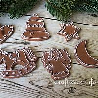 Plaster of Paris Christmas Cookie Ornaments