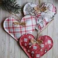 Puffy Paper Heart Ornaments