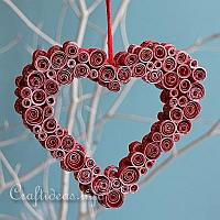 Quilled Paper Heart Decoration
