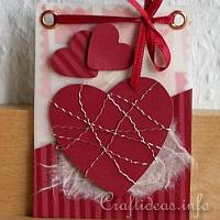 Red Hearts Artist Trading Card