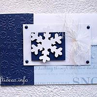 Snowflake Winter and Christmas Card