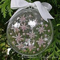 Sparkling Snowflakes Christmas Tree Ornament