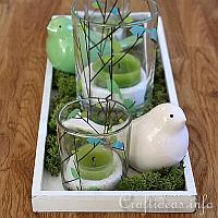 Spring Decorating With Green and White