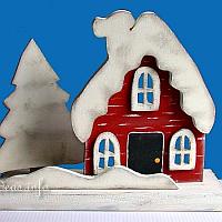Swedish Cottage with Snow
