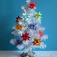 Tree Decorated with German Paper Stars