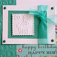 Turquoise Happy Birthday Card