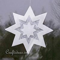 White Paper Star Window Decoration
