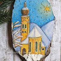 Winter Church Christmas Decoration