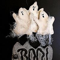Wooden Ghosts Door Sign for Halloween