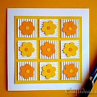 Cheery Patchwork Flowers Card
