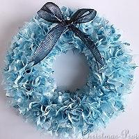 Icy Blue Winter Wreath