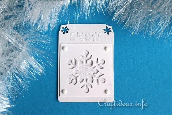 ATC Craft - Blue Artist Trading Card with Snowflake Motif