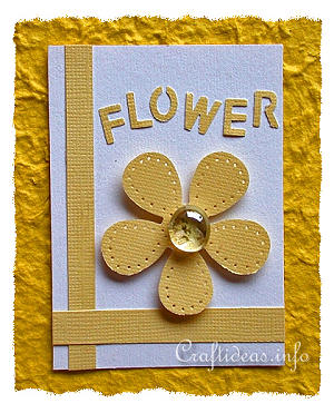 ATC Craft - Flower Artist Trading Card with Yellow Flower Motif