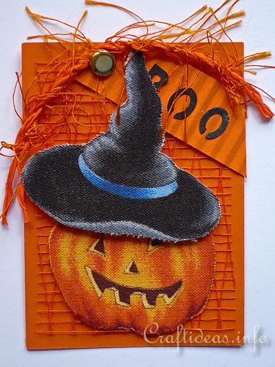Craft Ideas Leftover Fabric on Halloween Paper Crafts   Artist Trading Card   Halloween Jack O