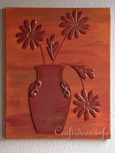 Acrylic Painting - Summer - Mediterannean Pot with Flowers c