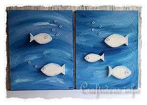 Acrylic Painting - Summer Fish Painting Using Wooden Fish Set 
