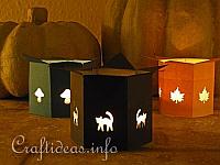 Autumn Paper Tea Light Holders
