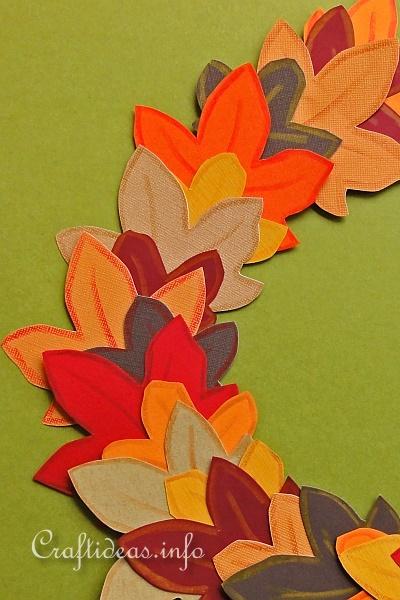 Autumn Paper Wreath for Kids 2
