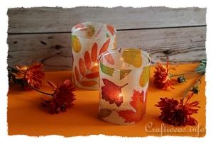 Autumn Tea Light Cover 