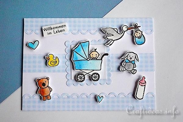 Baby Blue Carriage Card
