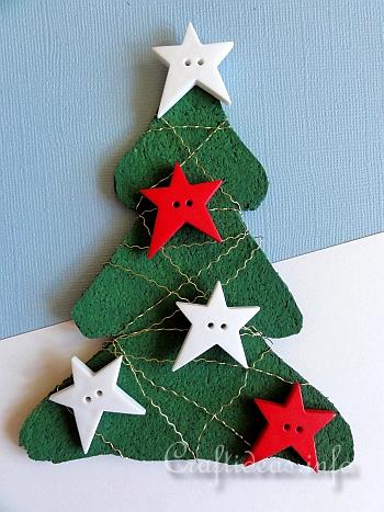 Basic Christmas Craft Ideas - Cork Christmas Tree Ornament 2