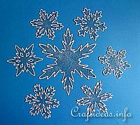 Basic Christmas Craft Ideas - Snowflake Window Clings for Winter 