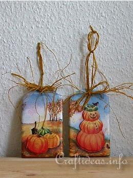 Basic Craft for Fall and Halloween - Shindles with Halloween Motifs
