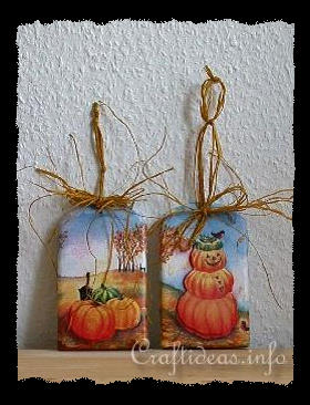 Basic Craft for Fall and Halloween - Shingles with Halloween Motifs 