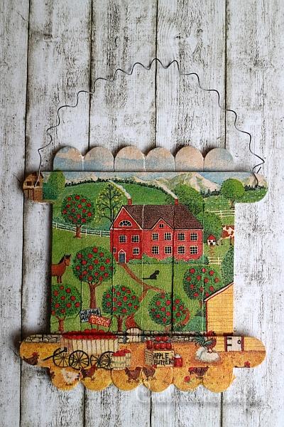 Basic Craft for Spring - Craft Stick Picture with Farm Scene