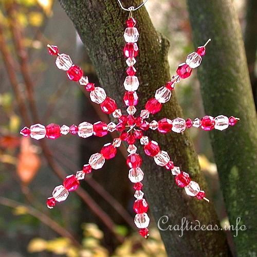 Beaded Snowflake or Star Ornament