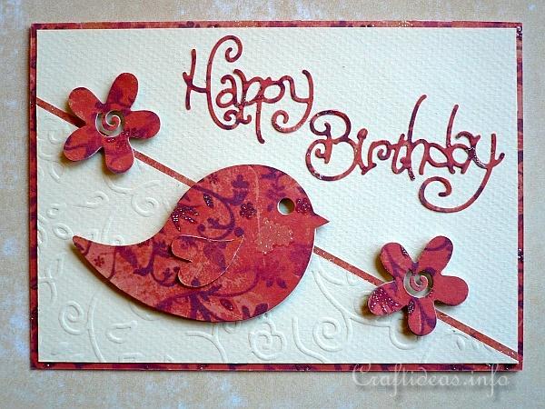 Birthday Card - Bird Happy Birthday Card
