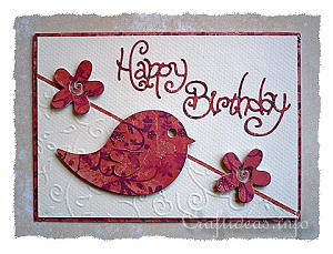 Birthday Card - Bird Happy Birthday Card 
