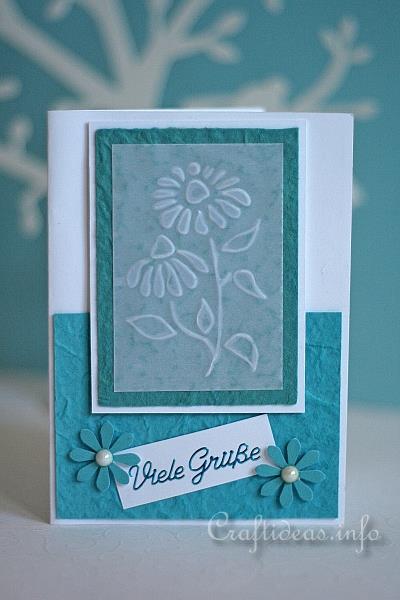 Birthday Card - Embossed Daisies Card