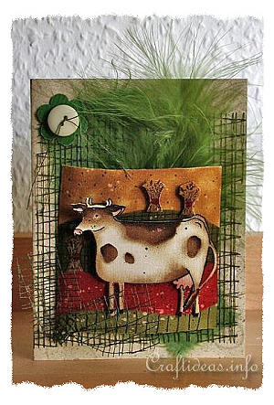 Birthday Card - Greeting Card - Country Cow all Occasion Card 
