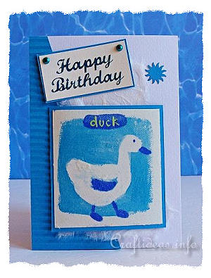 Birthday Card - Greeting Card - Cute Duck Birthday Card for Kids