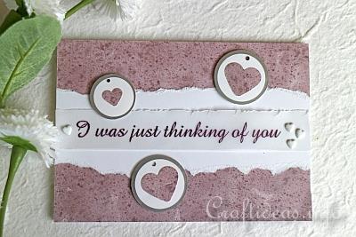 Birthday Card - Greeting Card - Just Thinking About You Mauve Card for all 