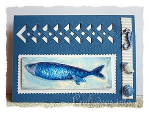 Birthday Card - Greeting Card - Maritime Card with Blue Fish 