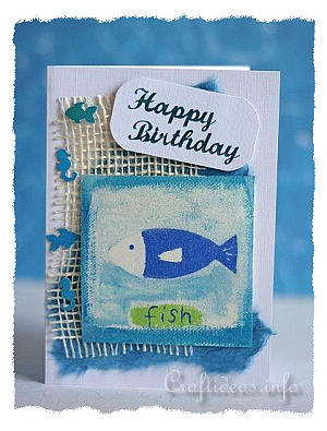 Birthday Card - Greeting Card - Maritime Card with Fish Motifs