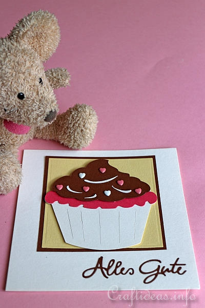 Birthday Card With Chocolate Cupcake