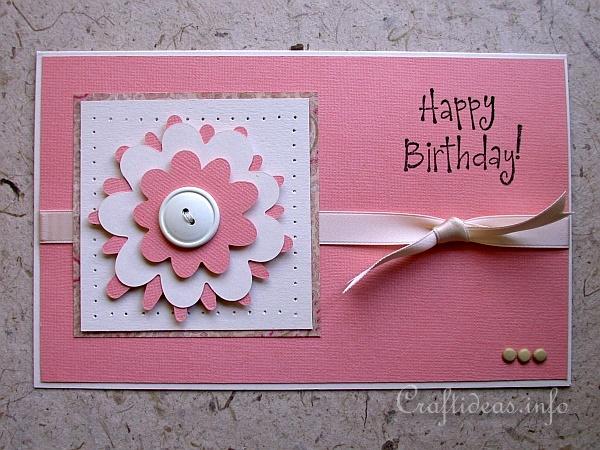 Birthday Card with Large Flower 2