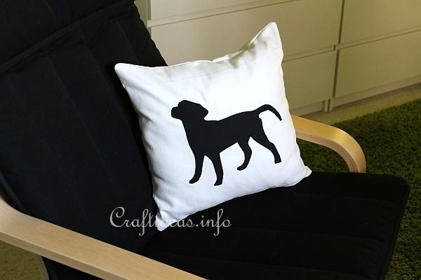 Black Labrador Pillow Sewing Project