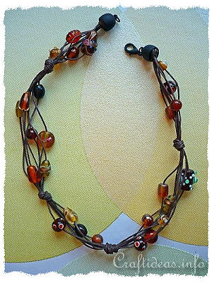 Casual Sommer Necklace - Brown 