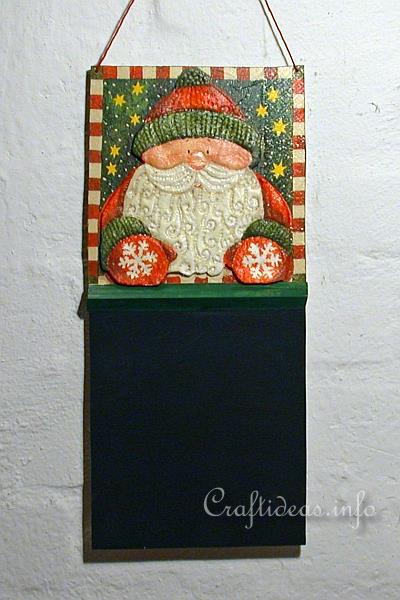 Chalkboard with Santa Claus