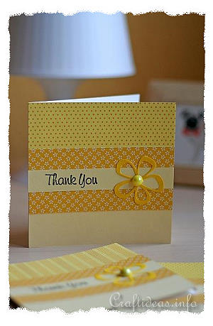 Cheery Yellow Thank You Card 
