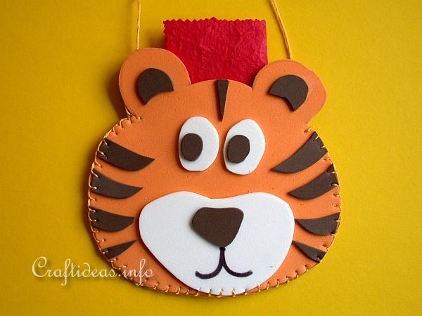 Chinese New Year 2010 Craft - Fun Foam Tiger Pouch 2