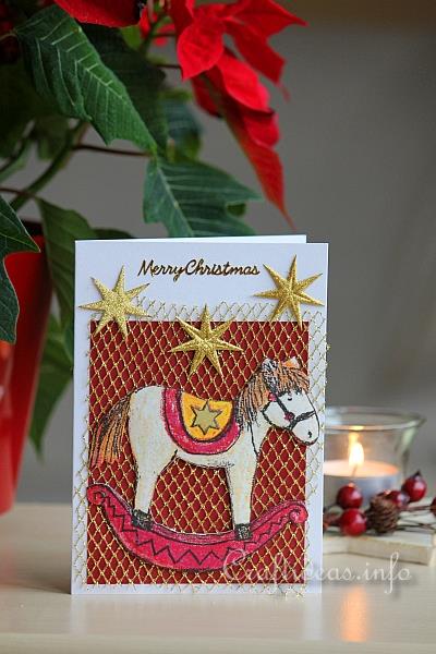 Christmas Card - Rocking Horse Greeting Card for the Holidays
