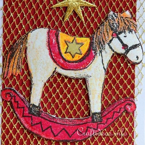 Christmas Card - Rocking Horse Greeting Card for the Holidays 2