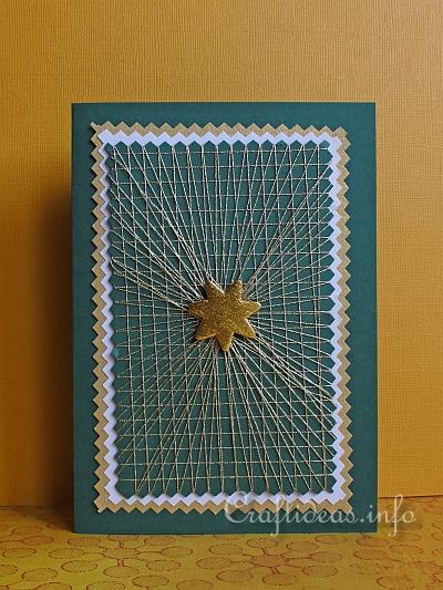 Christmas Card - String Art Greeting Card for the Holidays