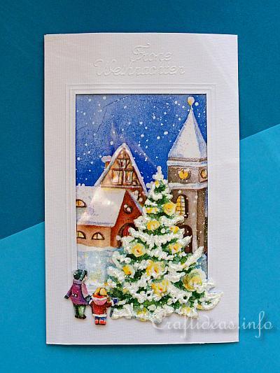 Christmas Card - Winter Town Greeting Card for the Holidays