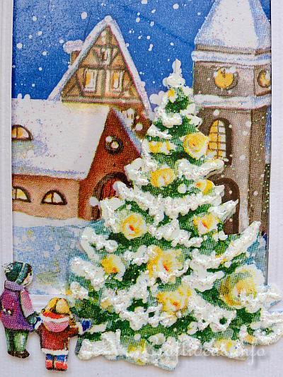 Christmas Card - Winter Village Greeting Card for the Holidays